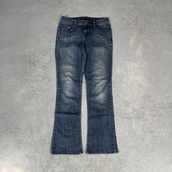 Simply Vera Vera Wang Bootcut Jeans Dark Wash Faded - Size: 4 - Picture 1 of 10